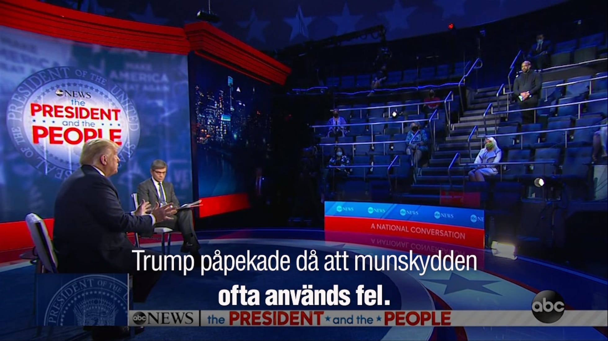 Donald Trump: "Finns många problem med munskydd"