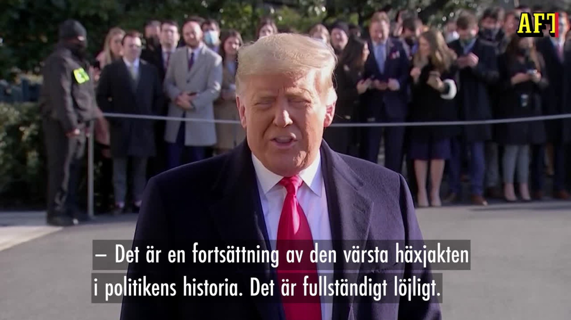 Hör Trumps första ord riksrättsprocessen: ”Fruktansvärd ...