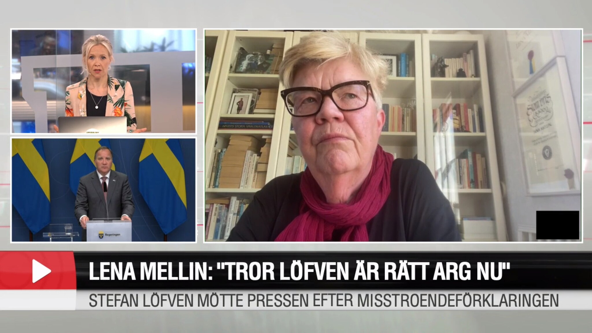 Hör Lena Mellin om Löfven: ”Tror han är rätt arg nu”