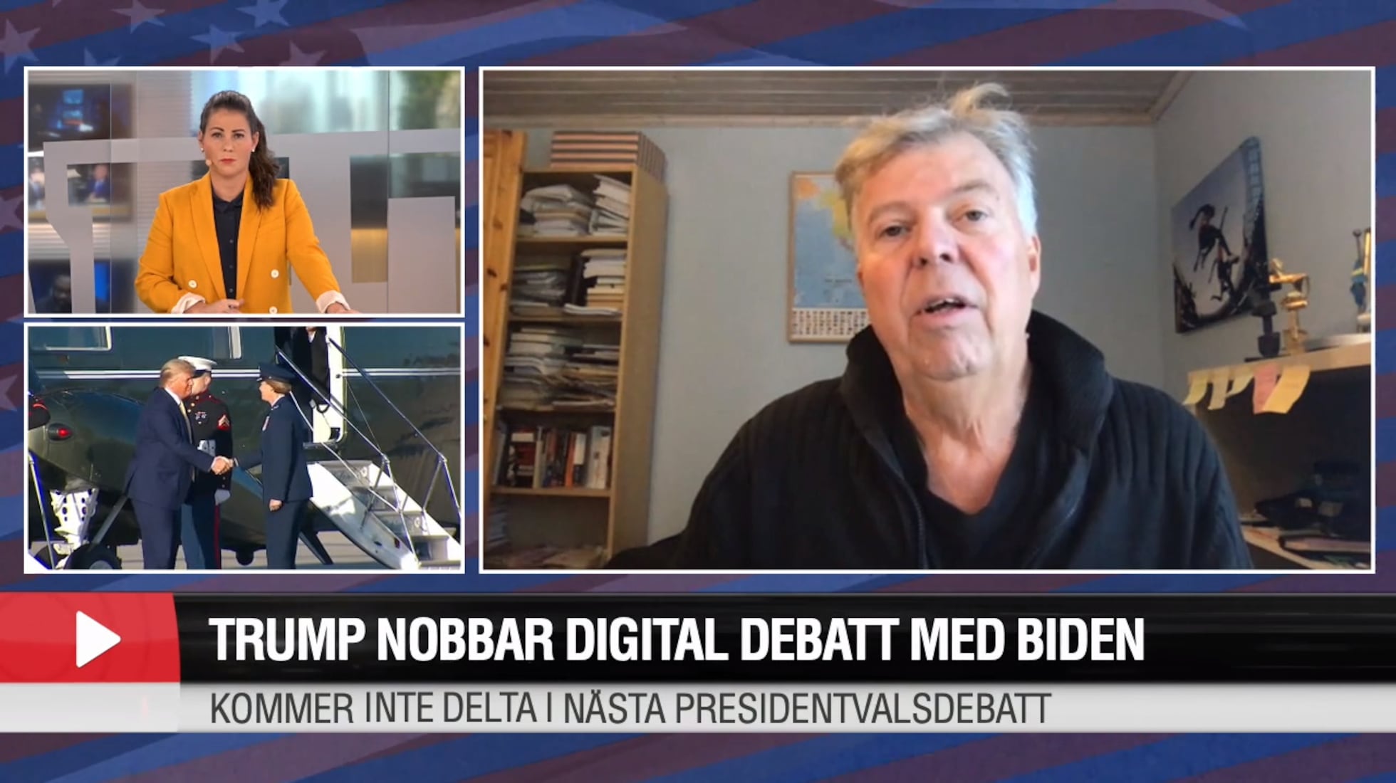 Trump nobbar digital debatt med Biden