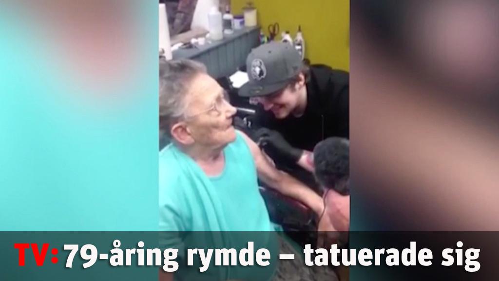 79-årig gammelfarmor rymde - till tatueraren | Aftonbladet