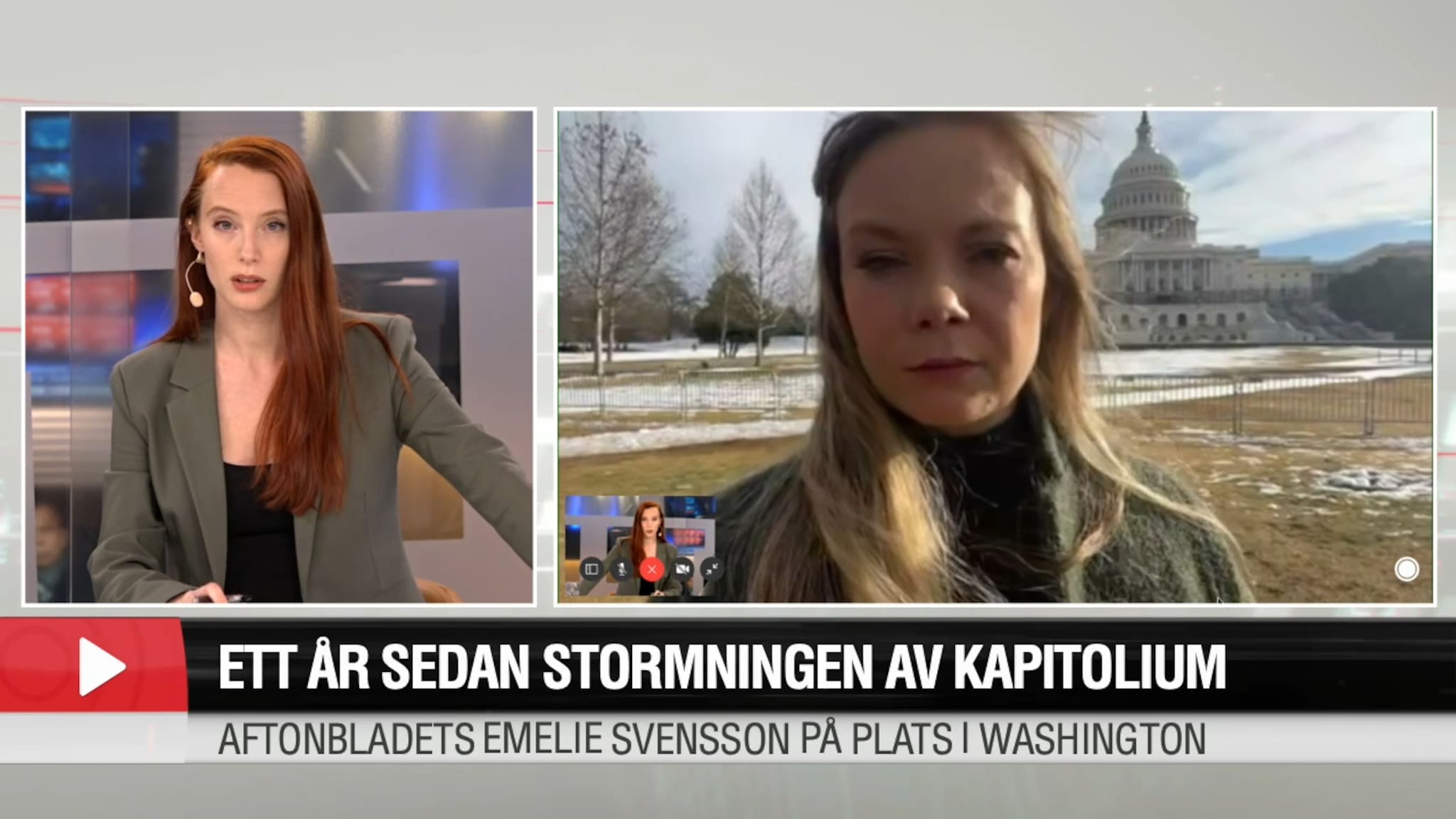 Emelie Svensson om Bidens tal ett år efter stormingen av...