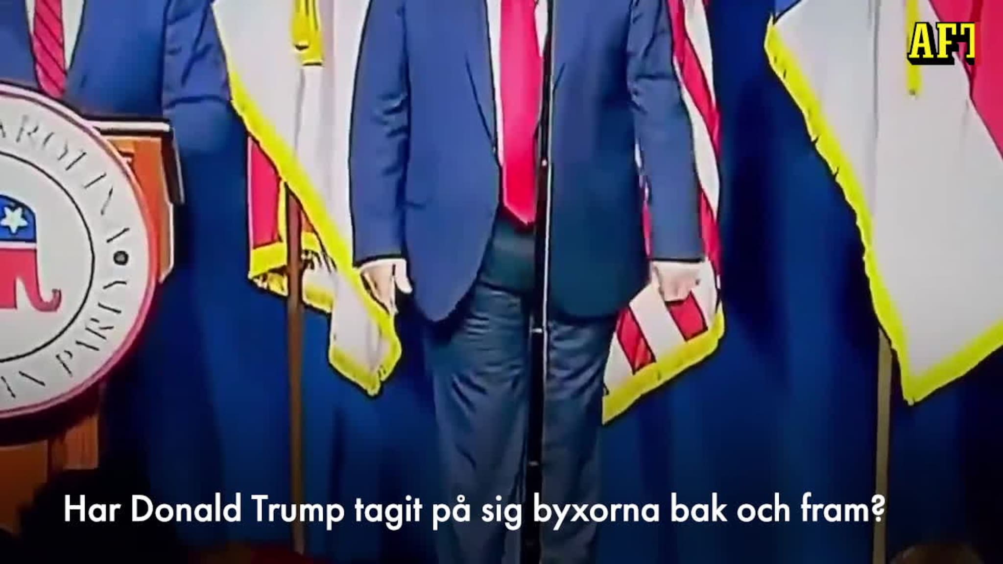 Se videon: Har ex-presidenten byxorna bak och fram?