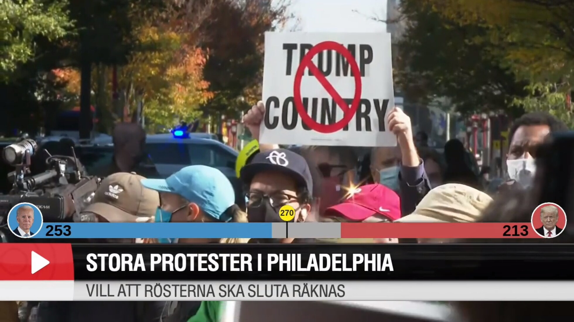 Direkt från protesterna i Philadelphia och Washington