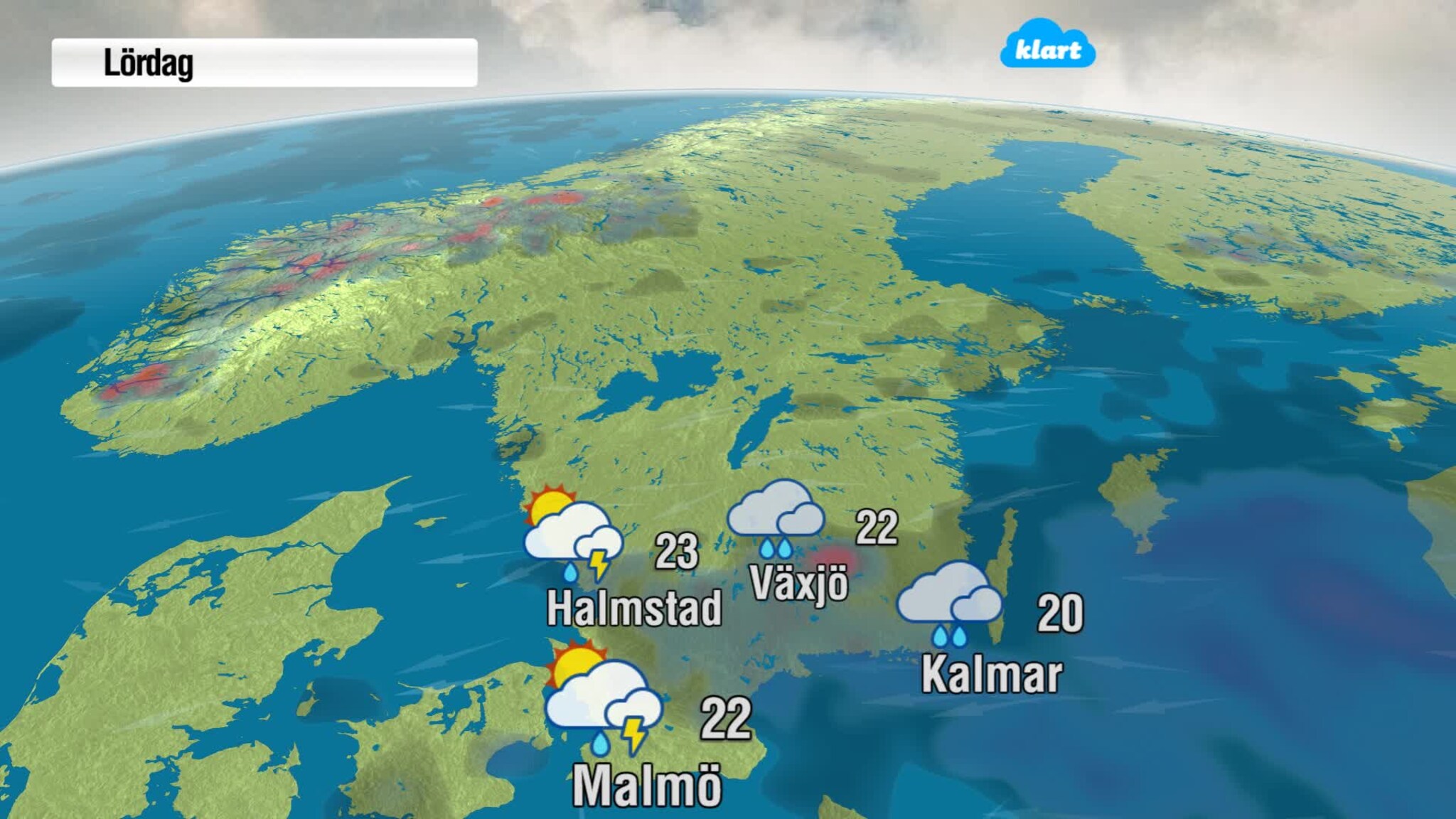 Varm lördag i hela landet – men snart kommer regnet