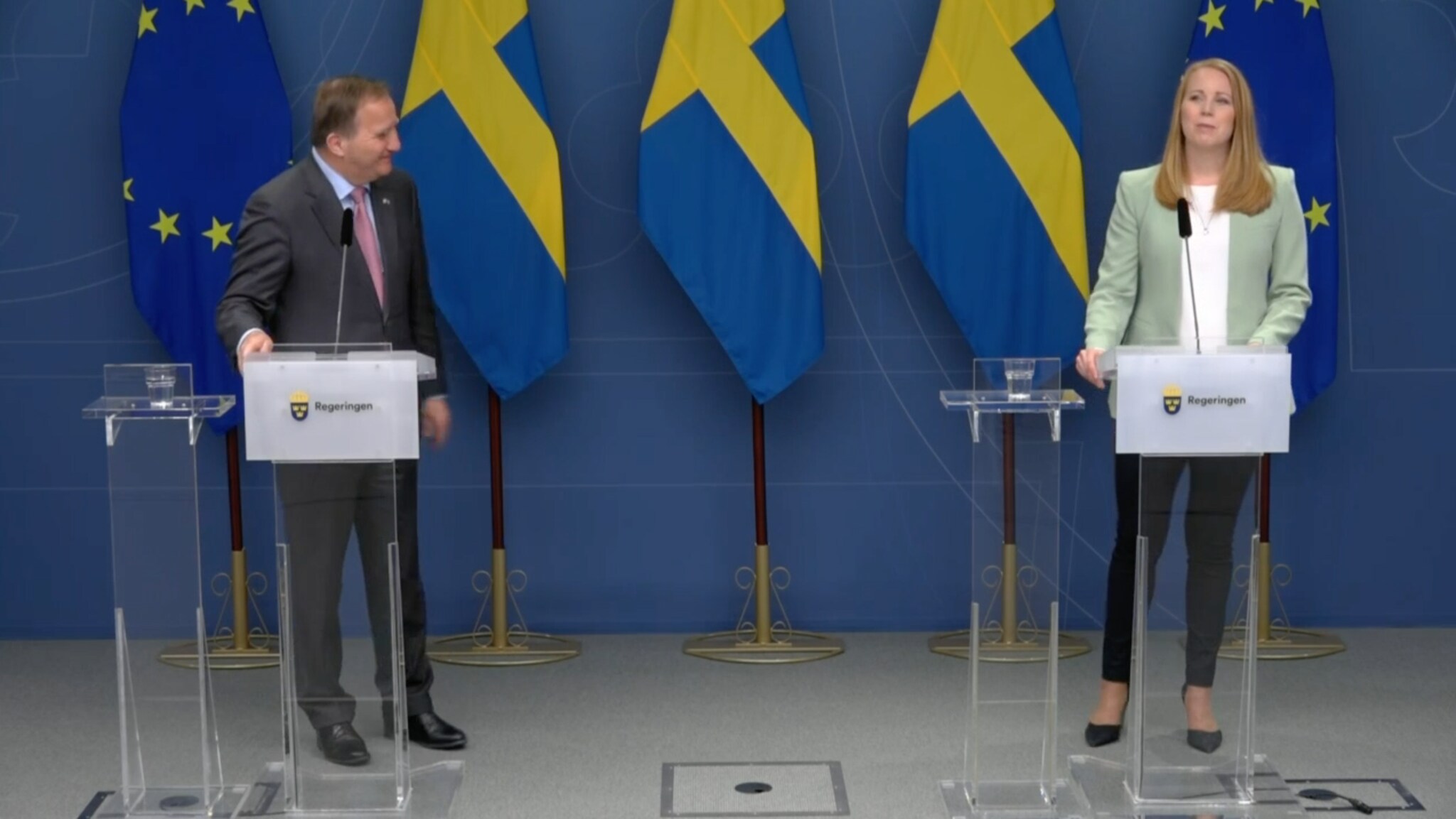 Se hela pressträffen med Stefan Löfven och Annie Lööf