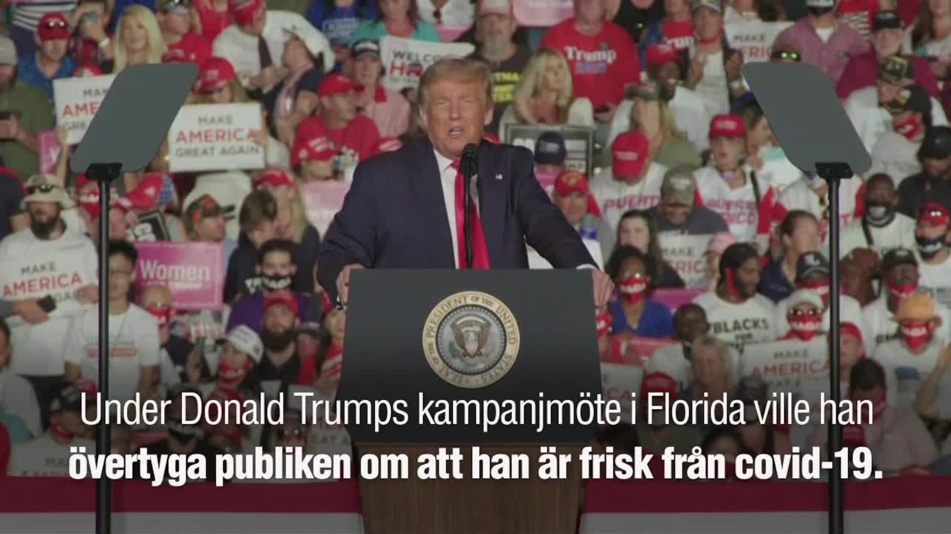 Donald Trumps kyssar ska visa att han är frisk