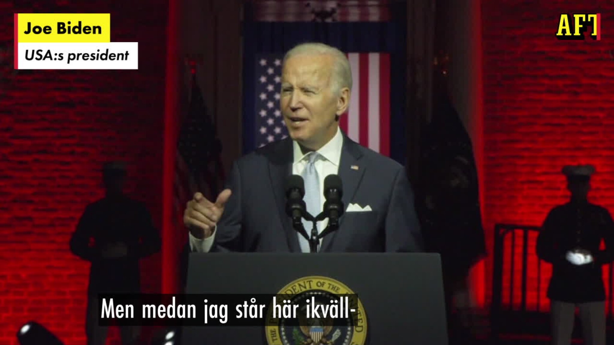 Bidens attack mot Trumps anhängare: "Hot mot demokratin"