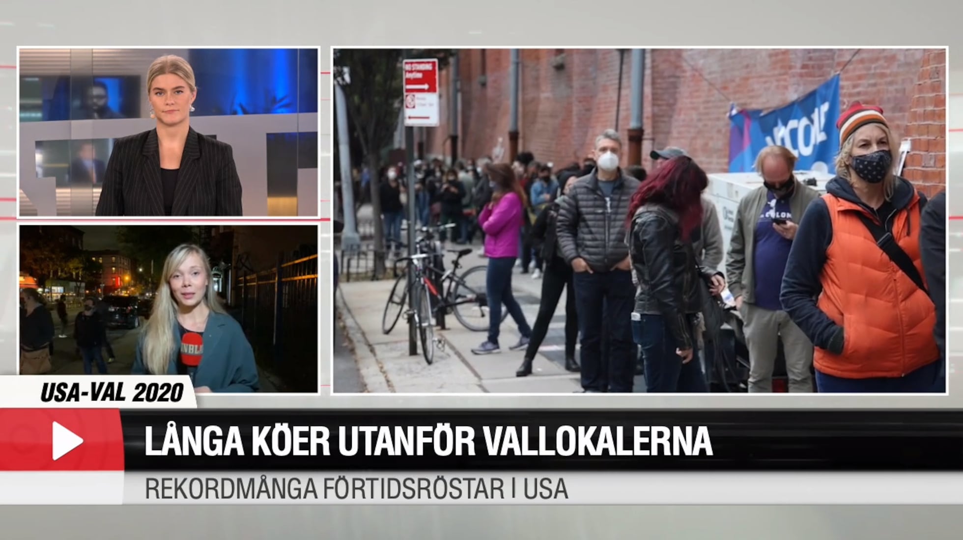 Långa köer till förtidsröstningen